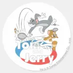 Tom And Jerry Tennis Stars 7 Classic Round Sticker