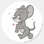 Tom And Jerry Tough Mouse 1 Classic Round Sticker