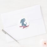 Tom And Jerry Tough Mouse 2 Classic Round Sticker