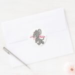 Tom And Jerry Tough Mouse 3 Classic Round Sticker