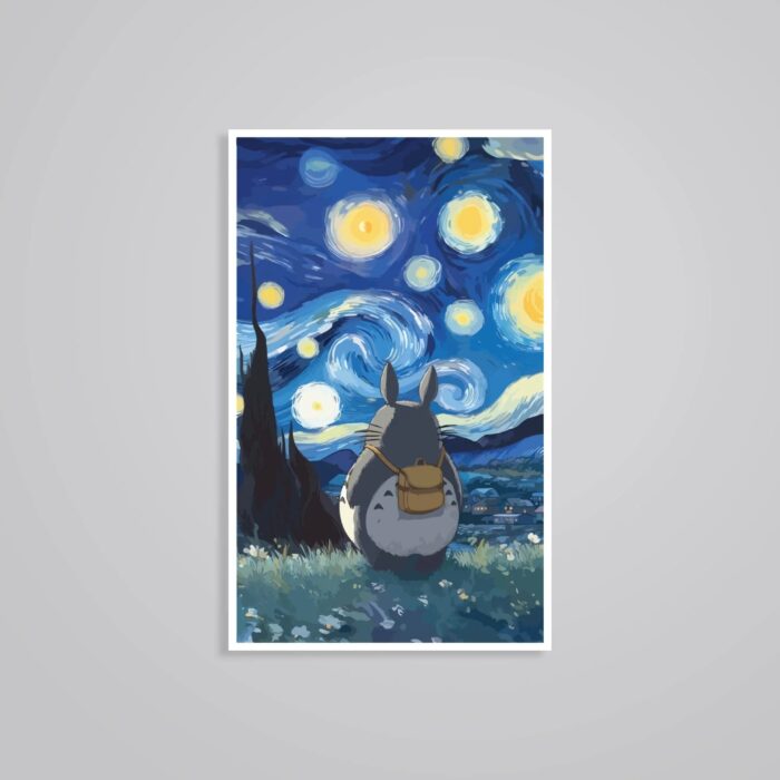 Totoro Under The Starry Sky Anime Stickers