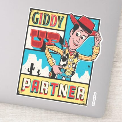 Toy Story Vintage Woody Poster Sticker