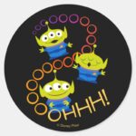 Toy Story 4 Aliens Ooooh Classic Round Sticker