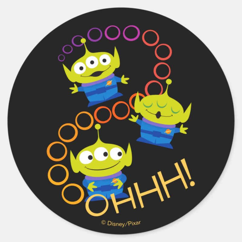 Toy Story 4 Aliens Ooooh Classic Round Sticker