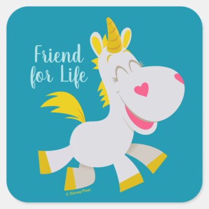Toy Story 4 Smiling Buttercup Illustration Square Sticker