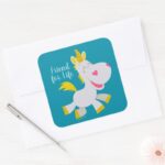 Toy Story 4 Smiling Buttercup Illustration Square Sticker