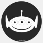 Toy Story Alien Pattern Classic Round Sticker