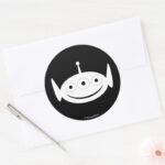 Toy Story Alien Pattern Classic Round Sticker