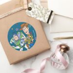 Toy Story Buzz Woody Classic Round Sticker