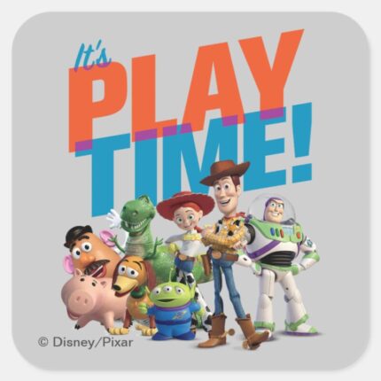 Toy Story Its Play Time Square Sticker