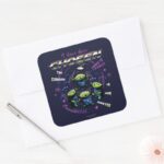 Toy Story Retro I Have Been Chosen Aliens Square Sticker