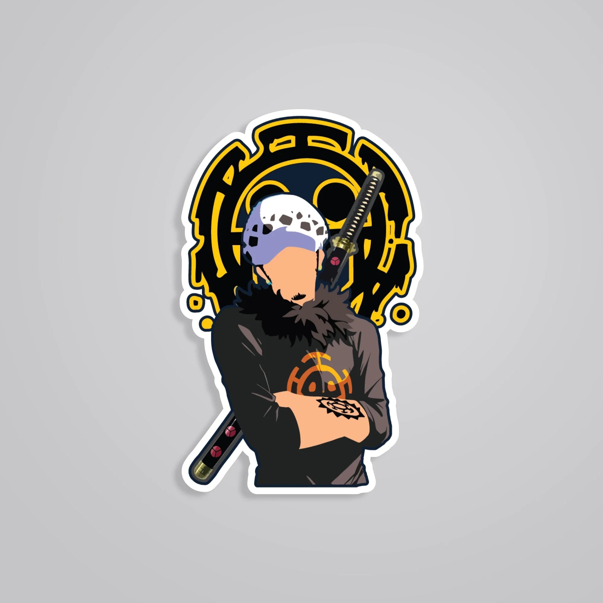 Trafalgar Minimalist Anime Stickers