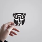 Transformers Logo In Black White Movies Stickers