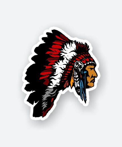 Trible American India Sticker