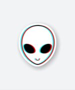 Trippy Alien Sticker