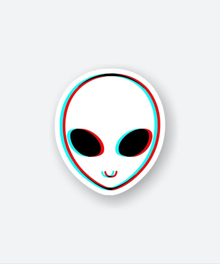 Trippy Alien Sticker