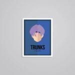 Trunks Minimalist Anime Stickers