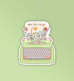 Typewriter Laptop Mobile Stickers