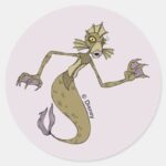 Undersea Gal Creature From Black Lagoon Classic Round Sticker