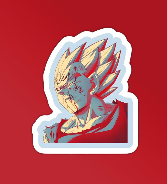 Vegeta Smirk Laptop Mobile Stickers