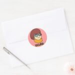 Velma Name Graphic Classic Round Sticker