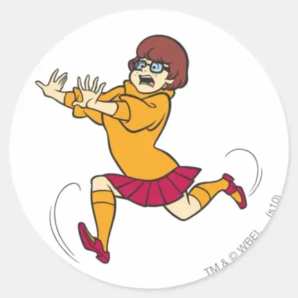 Velma Running Classic Round Sticker