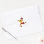 Velma Running Classic Round Sticker