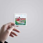 Vienna Historic Cityscape Post Stamp Travels Stickers