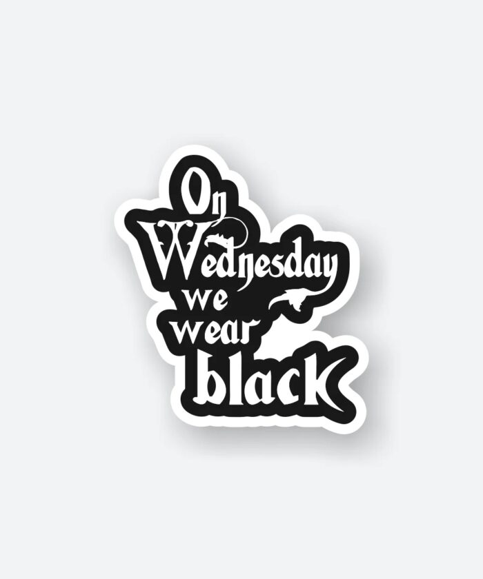 Wednesday Wear Black Sticker