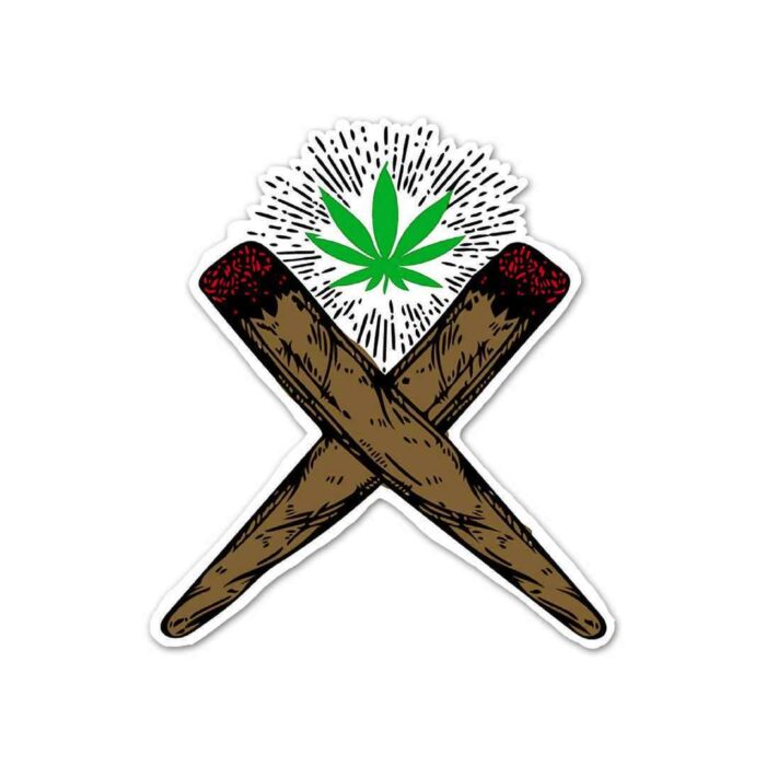 Weed Cross Sticker