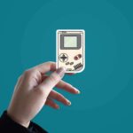 White Gameboy Sticker