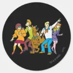 Whole Gang 13 Mystery Inc Classic Round Sticker