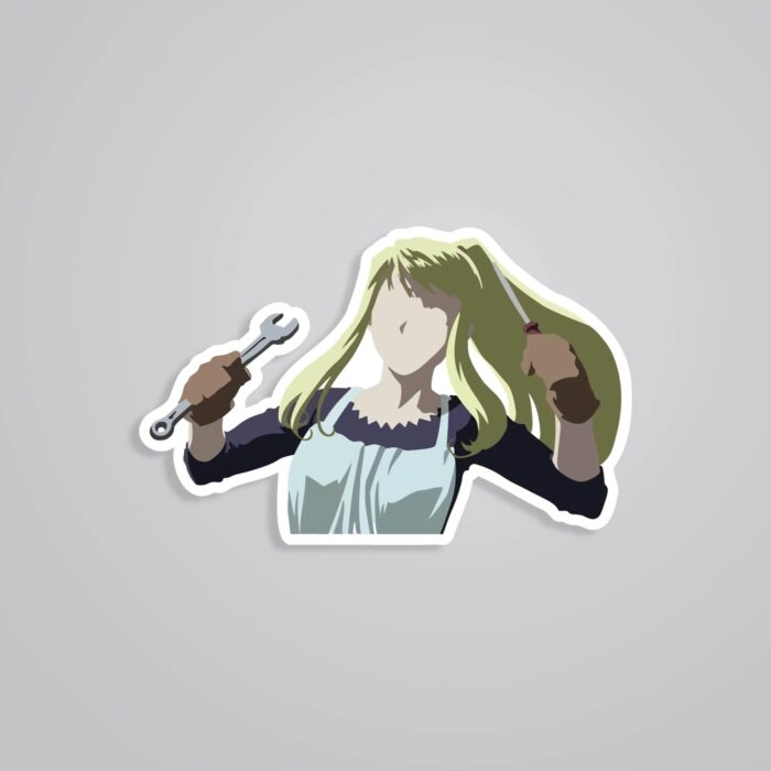 Winry Rockbell Minimalist Anime Stickers