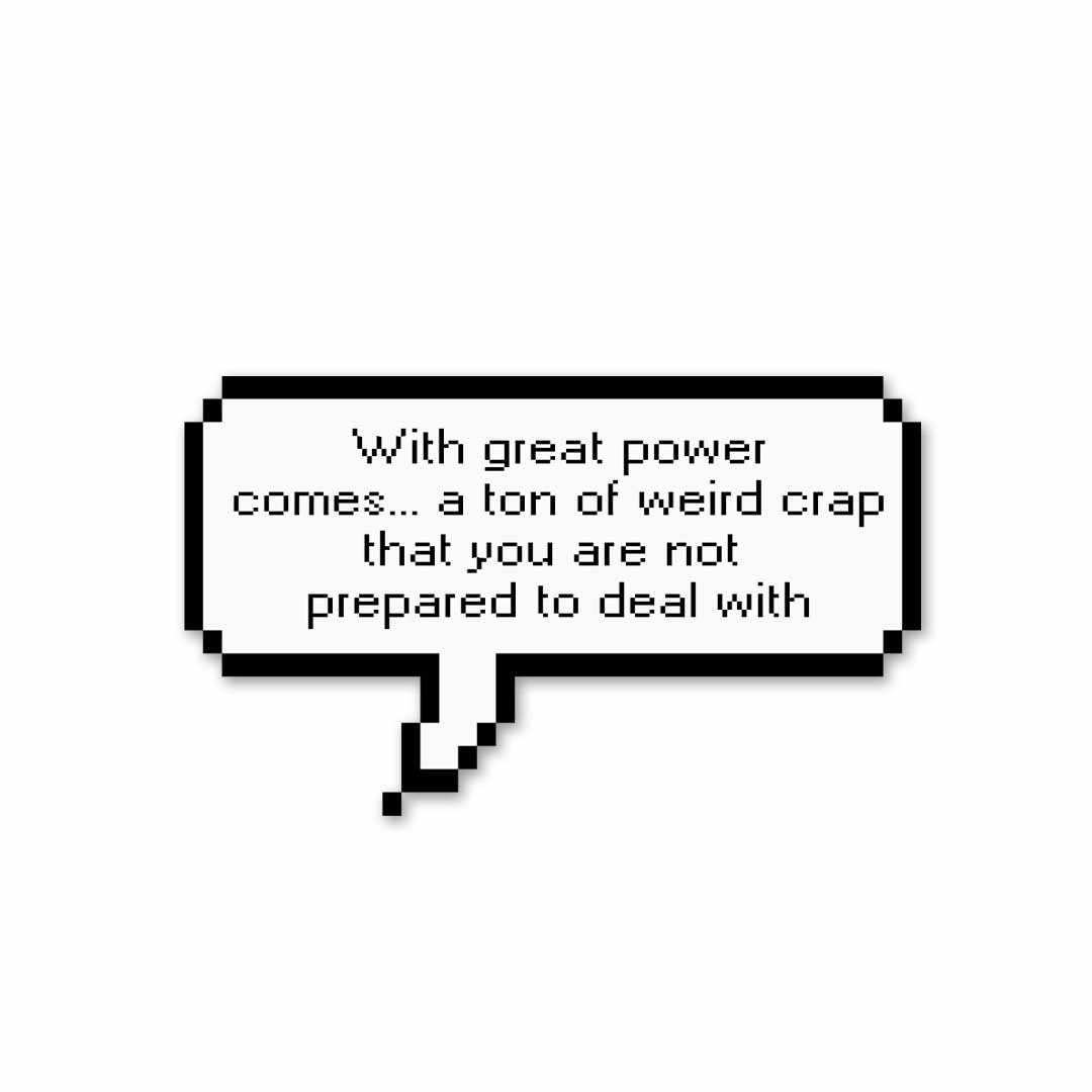 With Great Power Comes Great Responsibility_ Sticker