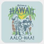 Woody And Buzz Welcome To Hawaii Square Sticker