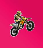 Yellow Motocross Bike Sticker