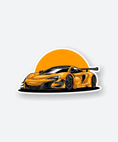 Yellow Pagani Huayra Sticker
