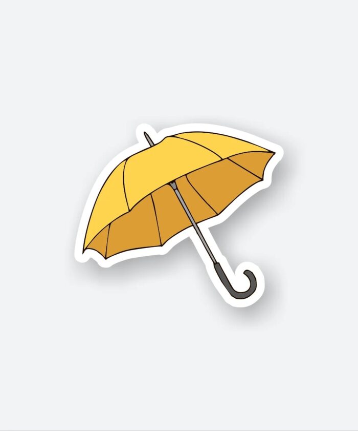 Yellow Umbrella Sticker