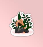Yoga Girl Laptop Mobile Stickers