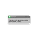 You Cant Change Someone Sticker