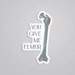 You Give Me FEMUR Witty Stickers