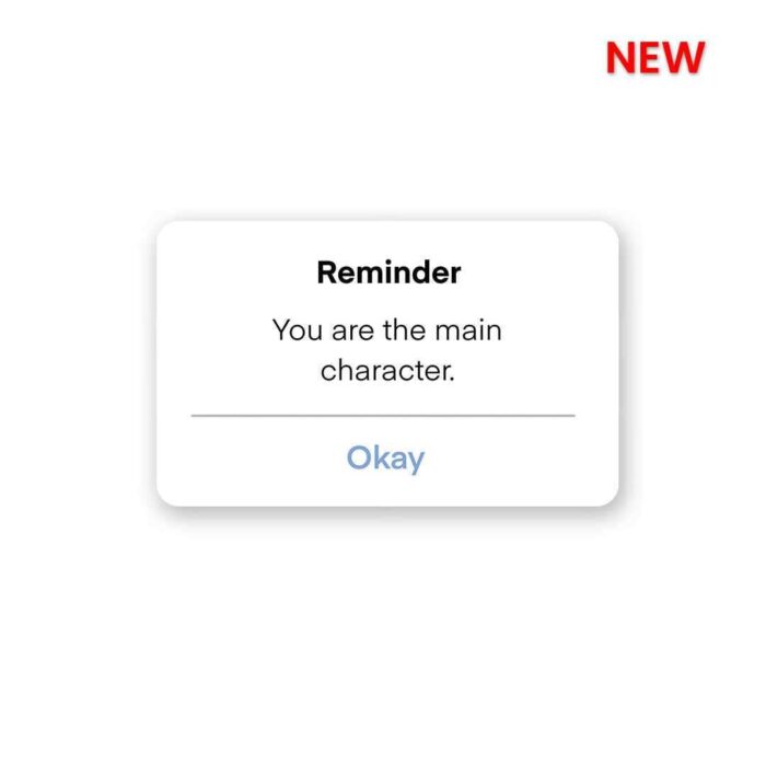 You are the main character Sticker