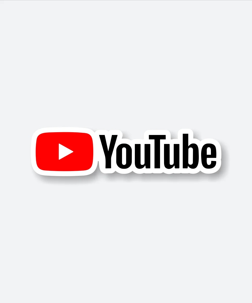 Youtube Name Logo Sticker