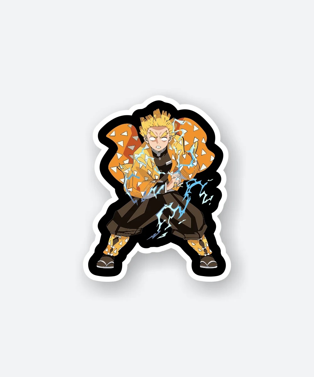 Zenitsu Attack Kimetsu No Yaiba Sticker