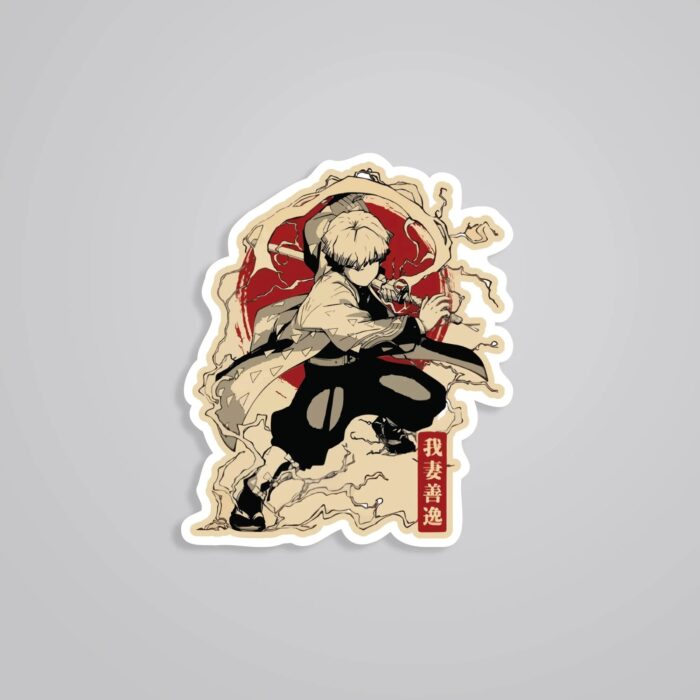 Zenitsus Thunderous Courage Anime Stickers