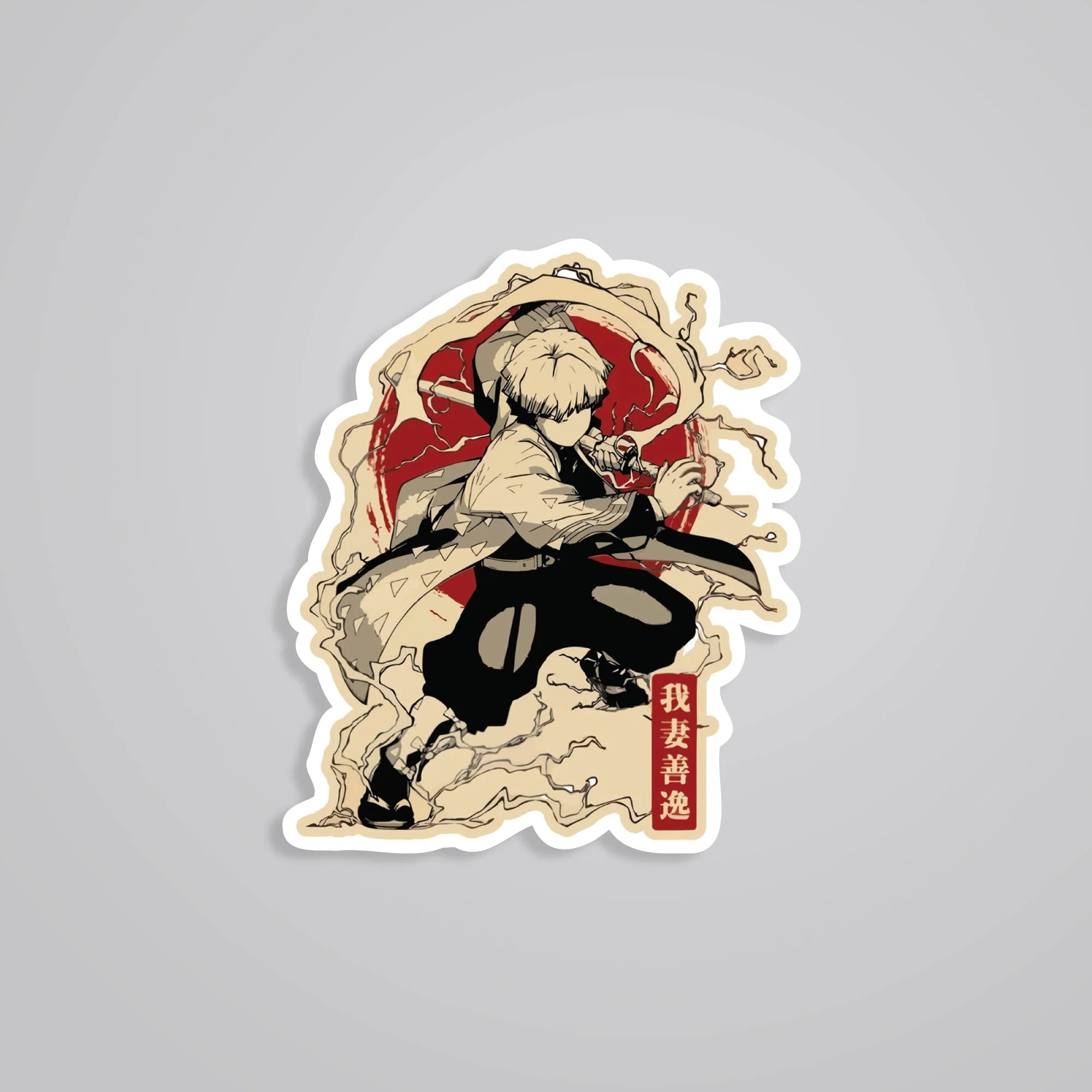 Zenitsus Thunderous Courage Anime Stickers