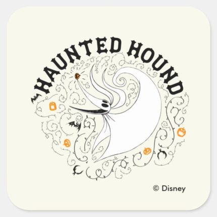 Zero The Haunted Hound Square Sticker