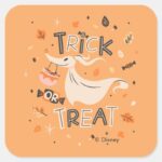 Zeros Trick Or Treat Excitement Square Sticker