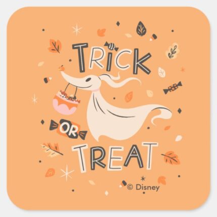 Zeros Trick Or Treat Excitement Square Sticker