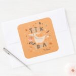 Zeros Trick Or Treat Excitement Square Sticker